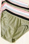 Kadın Cotton Bikini 12'li Paket 0592 Nefes Alan Dokulu Kumaş (Tutku Bikini Modeli)