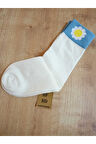 KOKULU SOKET   ÇORABI PAMUKLU PAPATYA DİKİŞSİZ BEYAZ  ÇORAP  36-40