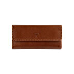 Garbalia Paris Hakiki Deri Saraç Dikişli Telefon Bölmeli Kadın Portföy Cüzdanı