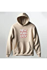 New York City NYC Kapüşonlu Sweatshirt Hoodie Kalın Kumaş 3 İplik Şardonlu
