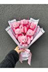 Ayıcık Buketi, Pembe Ayıcık Buketi,Kadınlar Günü Hediyesi,Sevgiliye Hediye,Doğum Günü