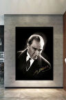 Mustafa Kemal Atatürk Kanvas Tablo Okullara Işyerlerine Uygun (8 Farklı Ölçü)