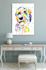 Petshoplara Veterinerlere Özel Suluboya Efektli Köpek Kanvas Tablo Sevimli Patiler ( 8 Farklı Ölçü )