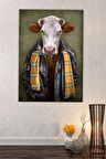 İnek Adam Dekoratif Kanvas Tablo