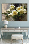 Beyaz Güller Muhteşem Kanvas Tablo
