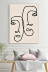 Yüzler Ve Suretler Minimalist Modern Sanatsal Kanvas Tablo