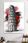Pisa Kulesi Dekoratif Kanvas Tablo