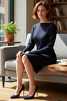 Kadın Bodycon Kaşkorse Düşük Kol Kayık Yaka Mini Elbise Büzgü Detaylı Kışlık Şık Günlük Stile Uygun