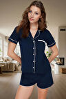Kadın Pamuklu Kısa Kollu Regular Pijama Takımı Homewear Yazlık Kaliteli İşçilik Günlük Kullanım İçin