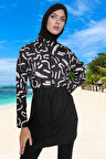 Desenli Tesettür Plaj Giyim Hızlı Kuruyan Klora Dayanıklı Özel Tasarım Yaz Koleksiyonu