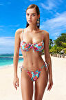 Desenli Bikini Takımı Klora Dayanıklı Esnek Kumaş Şık Detaylı Özel Tasarım