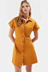 Pamuk Saten Mini Gömlek Elbise Günlük Şıklık İçin Viskoz Karışım Premium Kalite Özel Tasarım