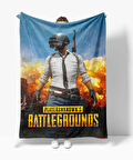 PUBG Desenli Baskılı Polar TV Battaniyesi