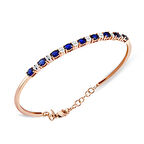 2.10 Ct Pırlantalı Oval Rose Safir Bilezik