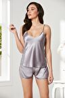 Saten Dantelli Şort & Kombi Takım - 438