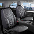 Dacia Sandero 2022 Lüx Deri Oto Koltuk Kılıfı Ön Arka Takım Classy Serisi SİYAH