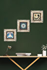 İhlas Suresi, Vav Taş Duvar Tablosu Çerçeveli Duvar Dekoru 3 Parça Tablo Seti Wall Art