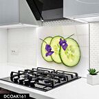 Pratik Dekor 60x52 cm Cam Ocak Arkası Koruyucu Ankastre Arkası Koruyucu | SALATALIK