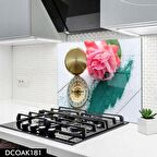 Pratik Dekor 60x52 cm Cam Ocak Arkası Koruyucu Ankastre Arkası Koruyucu | ÇİÇEK