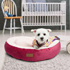 Peluş Minderli Küçük ve Orta Irk Kedi Köpek Yatağı 62x65 cm - Pem