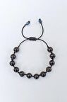 Doğal Şungit Bileklik Shungite Makrome Ayarlı 407-4