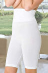 Kadın Beyaz Dikişsiz Bokser Pantolon Korse