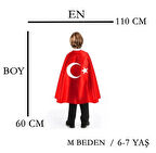 AYYILDIZ BAYRAKÇILIK AYYILDIZ PELERİN M BEDEN EN:110 CM - BOY:60 CM 10 ADET