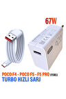 Poco F4 - Poco F5 - F5 Pro Uyumlu 67W Turbo Hızlı Şarj Aleti