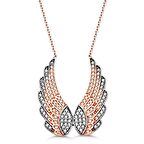 925 Ayar Gümüş Zirkon Taşlı Melek Kanadı Kolyesi