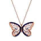  925 Ayar Gümüş Kelebek Kolye