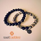 Doğal Taş Jasper ve Akik Bileklik Seti