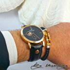 Doğal Oniks ve Jasper Taşlı Bileklik Denge Modeli Yılbaşı