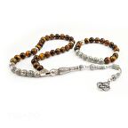 İsme Özel Doğal Taş Kaplangözü Tesbih & Bileklik Seti Sevgiliye