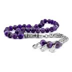 Ayyıldız Püsküllü Küre Kesim Ametist Doğaltaş Tesbih