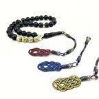 İsme Kişiye Özel Gümüş Kazaz Örme Püsküllü Oltu Tesbih