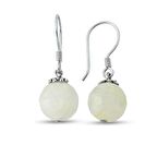 925 Ayar Gümüşlü Ay Taşı Yeşim Taşı Sitrin Doğaltaş Küpe