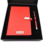 İsme Kişiye Özel 16 gb Usb'li Defter Dokunmatik Roller Kalem Seti