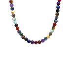 Küre Kesim Çakra Doğaltaş Kombinli Başarı Kolyesi 60 cm