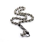 925 Ayar Gümüş İşlemeli Arpa Kesim Gerçek Erzurum Oltusu Tesbih