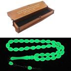 İsme Kişiye Özel Ayyıldız Püskül Arpa Kesim Fosforlu Tesbih