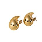 Premium Çelik Renk Atmaz Bottega Gözyaşı Damlası Çelik Küpe