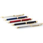 Üçü Bir Arada Mavi Kırmızı Tükenmez Uçlu Kalem Steel Pen Kalem 