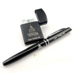 İsme Kişiye Özel İstanbul Temalı Çakmak Kalem Seti