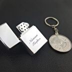 İsme Kişiye Özel Gazlı Çakmak ve 50 Yıllık Takvim Anahtarlık Set