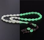 Kişiye Özel Harfli Püskül Fosforlu KediGözü Tesbih Tespih