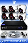 PICAM 6 Kameralı Panda 2 İç Kamera Set HDD'siz Full HD Gece Görüşlü Güvenlik Kamerası Sistemi