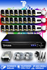 PICAM 24 Kameralı Zebra 24 Dış Kamera Set HDD'siz Full HD Renkli Gece Görüşlü Güvenlik Kamerası Sistemi
