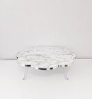 90 CM PAPATYA YER SOFRASI GÜMÜŞ RENK DETAYLI