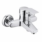 Purvex Home Spektra Banyo Bataryası Duvara Montaj Aç Kapa Krom Pirinç Musluk Fonksiyonel Yönlendiricili Duş Batarya Seti Lüks Modern Tasarım