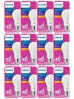(12 Adet) Philips 13W Sarı Işık E27 Duylu (Kalın Duy) Led Ampul